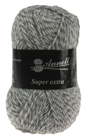 Wol Annell Super Extra - 2961 Mouline Grijs Direct Verzonden
