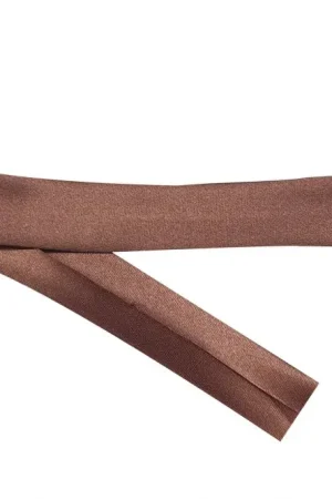 Aanbieding Biasband Satijn - Licht Bruin 20 mm