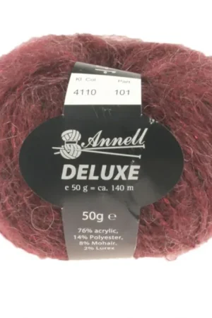 Wol Annell Deluxe - 4110 Donker Rood Beste Prijs