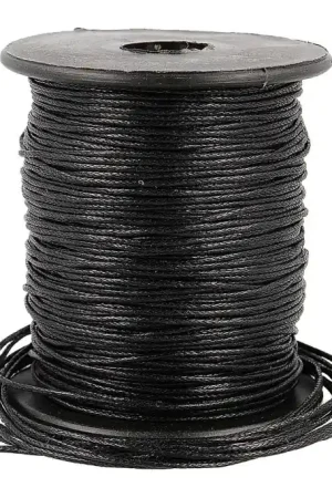 Waxkoord Rol (70 m) Zwart 1 mm Betaalbaar