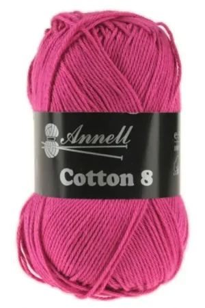 Wol Annell Cotton 8 - 52 Rose Paars Gratis Verzending