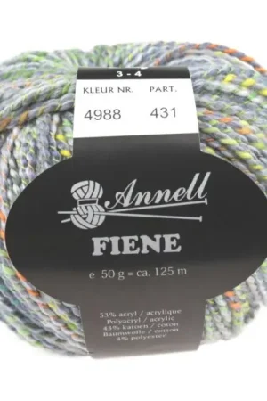 Wol Annell Fiene - 4988 Grijs Multi Flitsaanbieding