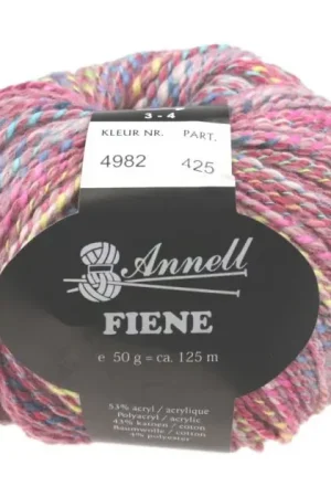 Wol Annell Fiene - 4982 Roze Multi Direct Beschikbaar