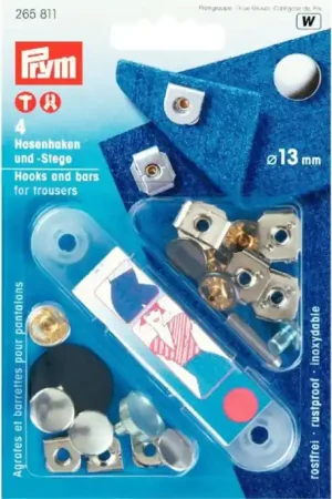 Aanbieding Prym Broekhaken en -Staafjes Zilver Brons 13 mm