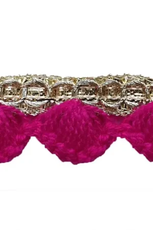 Alleen Vandaag Fantasie Galon Goud - Fuchsia 18 mm