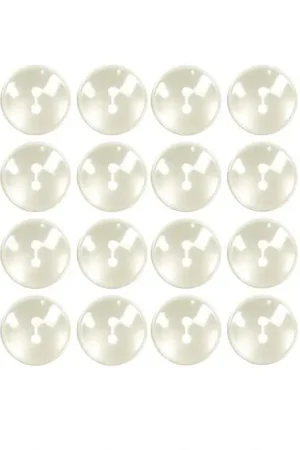 Weekendaanbieding Knoop Basic Transparant 24 stuks (11-18mm)