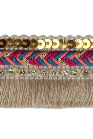 Weekendaanbieding Franjeband Vlecht 30mm - Ecru