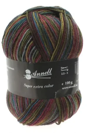 Wol Annell Super Extra Color - 2917 Multi Exclusieve Aanbieding