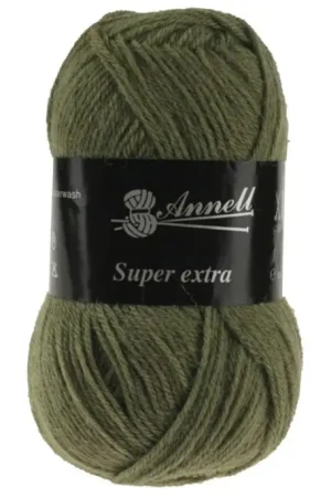 Wol Annell Super Extra - 2049 Donker Olijf Koop Online
