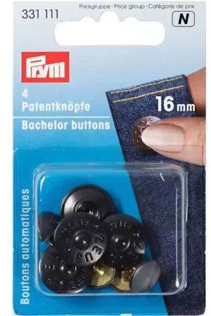 Alleen Vandaag Prym Vrijgezellenknopen Spitse Stift Zeus 16mm Zwart