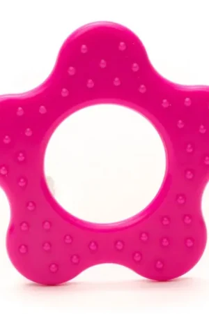 Actieprijs Durable Bijtring Noppen Bloem 2 stuks Fuchsia