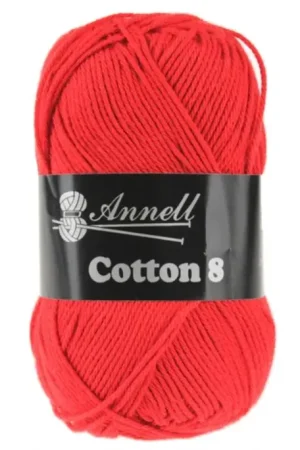 Wol Annell Cotton 8 - 12 Rood Snelle Levering