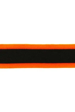 Voordeelprijs Elastiek Neon Randje - Zwart\\/Oranje 25 mm