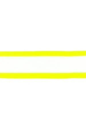 Alleen Vandaag Elastiek Neon Randje - Wit\\/Geel 25 mm