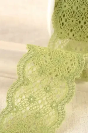 Alleen Vandaag Rekbaar Kant 55 mm - Kaki