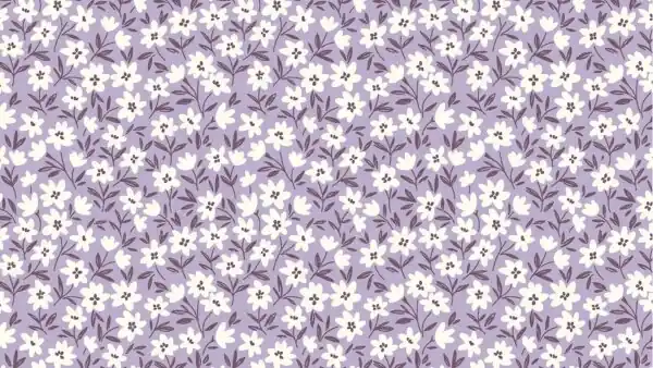 Populair Lila katoen jersey met bloemen