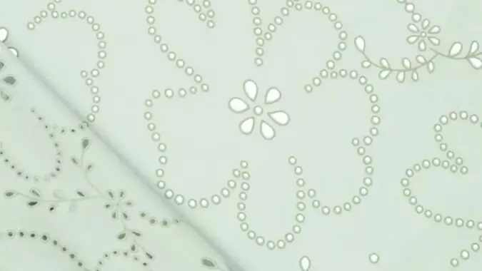 Puffy Cotton Voile Groen \\u2013 100% Katoen Borduursel Premium