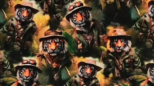 Weekendaanbieding Jungle Jersey Stof met Tijger \\u2013 Funny Kindertricot