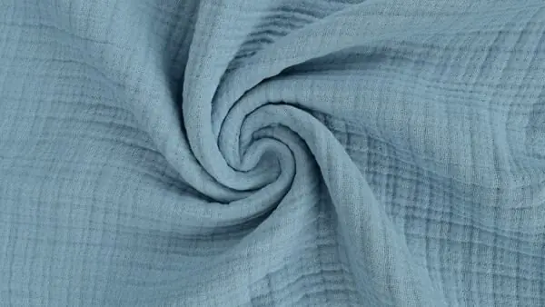 Koop Online 6-laags mousseline stof \\u2013 jeans blauw