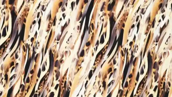 Heavy Rayon Satin Stretch Lynx - Geel\\/Bruin\\/Zwart Animal Print Viscose Jersey Stof Bestseller