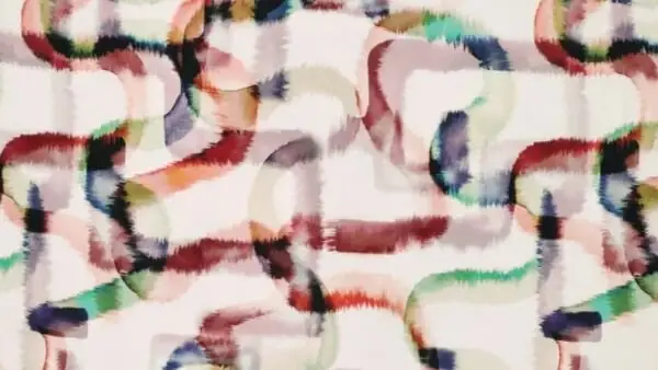 Viscose Stof Blurred Roadmap Twill Stretch - Roze 140cm - Oekotex Gecertificeerd Op = Op