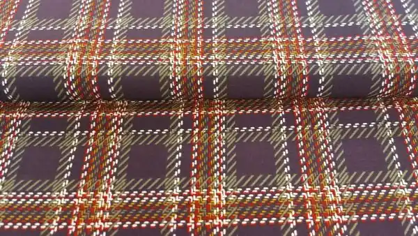 Laatste Kans Geruite Punta di Roma Stof - Rekbaar