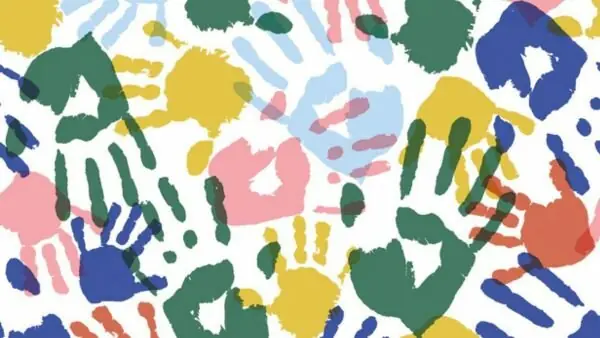 Bestseller Witte poplin katoen met gekleurde verfhanden