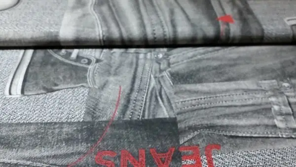 Direct Beschikbaar Grijze polo piqué stof met jeansprint