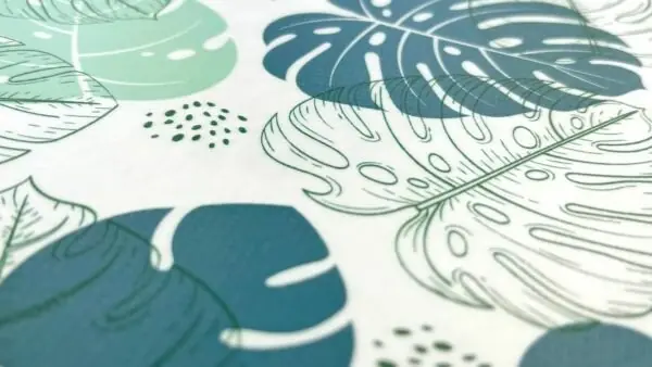 Tafelzeil stof - Bladeren Optisch Wit | Nooteboom Textiles Dagaanbieding