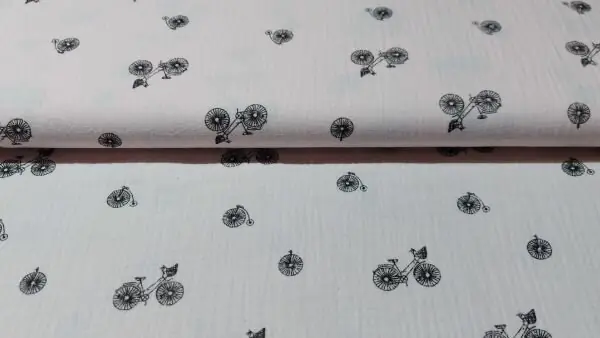 Licht roze mousseline met zwarte fietsen Koop Online
