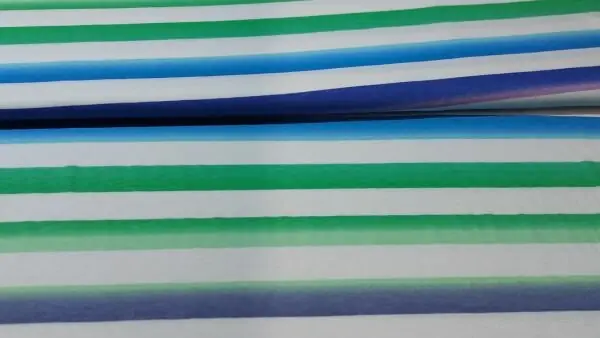 Gestreepte tricot stof (wit, paars, groen en blauw) Hoge Kwaliteit