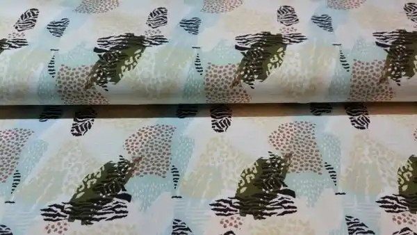 French Terry \\/ Joggingstof Fantasy Sand print Veilige Betaling