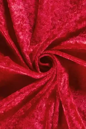 Velours de panne - Crushed velvet stof - Rood Veilige Betaling