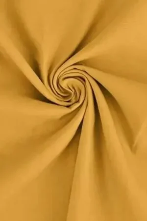 Zacht oker gele effen viscose stof Weekendaanbieding