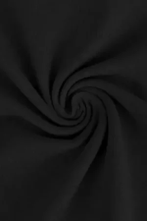 Zwarte French Terry Stof Seizoensaanbieding