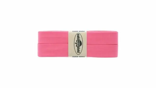 Oaki Doki - Jersey Tricot Biaisband 20mm 3m - 134 Roze Koopje