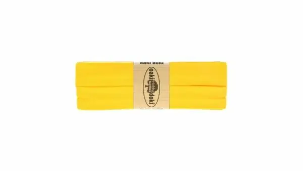 Oaki Doki - Jersey Tricot Biaisband 20mm 3m - 712 Geel Uitverkoop
