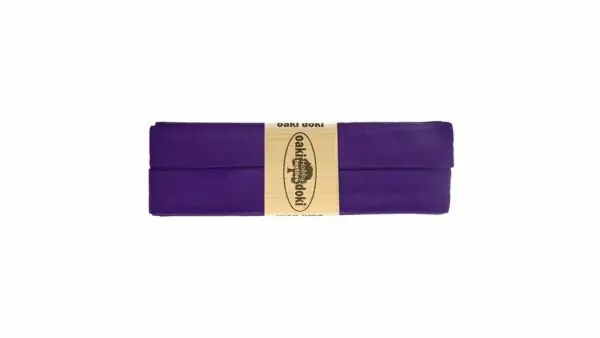 Direct Beschikbaar Oaki Doki - Jersey Tricot Biaisband 20mm 3m - 947 Paars