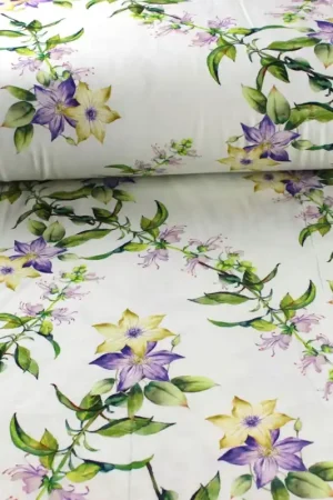 Viscose Tricot Stof Digitaal Flora Meest Verkocht