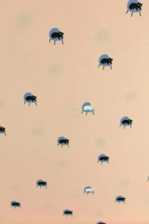 Viscose twill roze katje Beperkte Voorraad