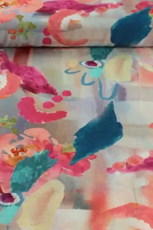 Viscose Stof Digitaal №1884/3683 Beperkte Voorraad