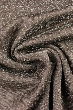 Veilige Betaling Jersey lurex donker bruin