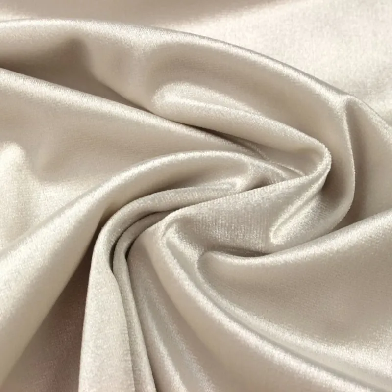 Velvet stretch glans ecru Veilige Betaling