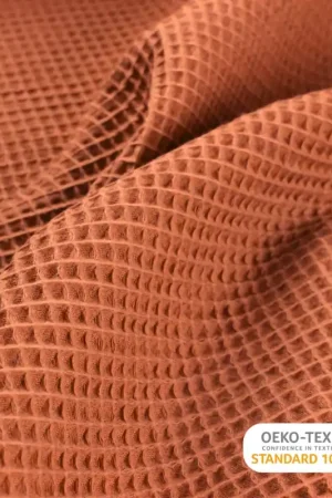 Wafel katoen brique Hoge Kwaliteit