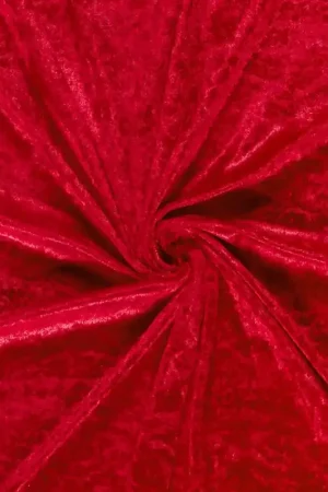 Velours de panne rood Superprijs