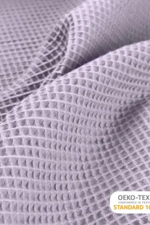 Wafel katoen mauve Veilige Betaling
