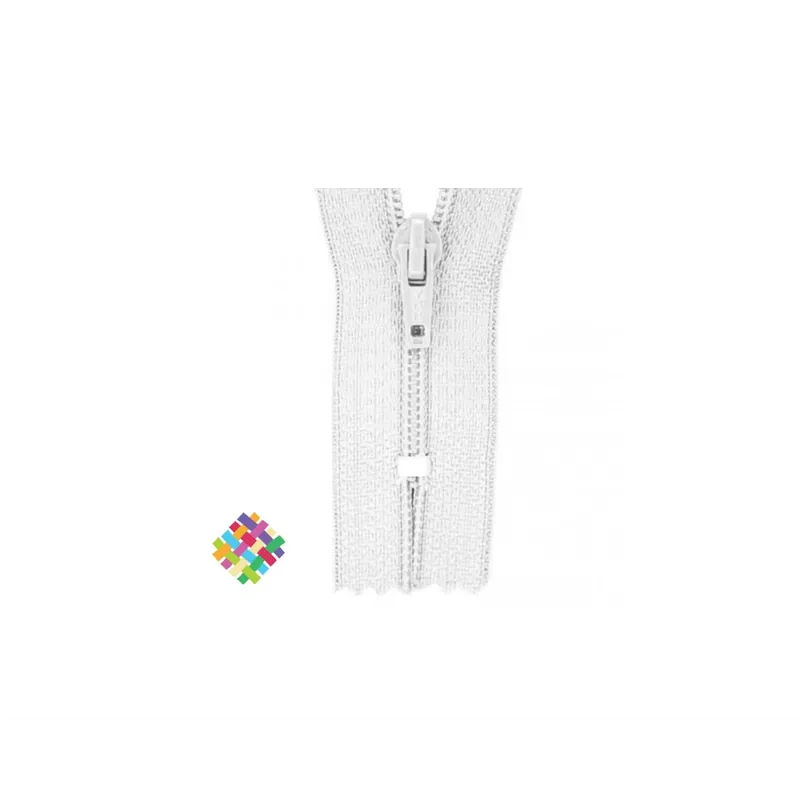 Weekendaanbieding 40 cm Ykk nylon rits wit