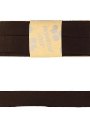 Actieprijs Biaisband jersey donker mokka