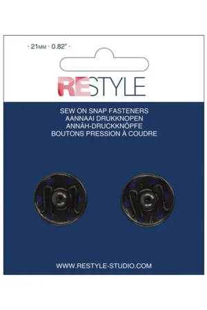 Aannaaidrukknopen 21mm zwart per 2 stuks Koop Vandaag