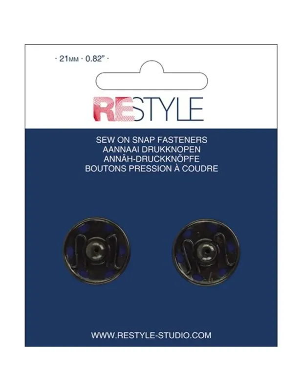 Aannaaidrukknopen 21mm zwart per 2 stuks Koop Vandaag